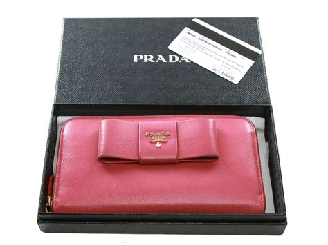 light pink prada wallet|prada wallet pink ribbon.